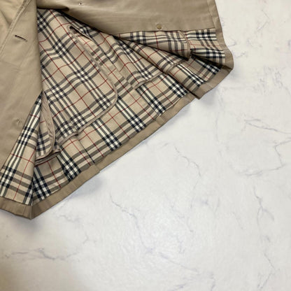 BURBERRY LONDON Coat Nova Check Asian fit M US size S Honey Beige Authentic
