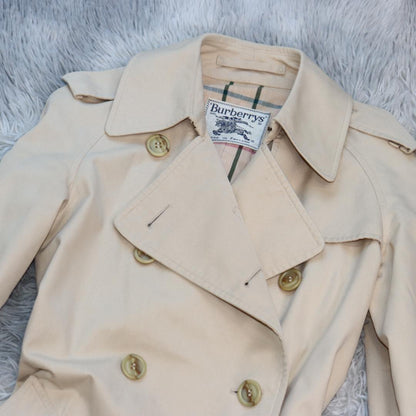 BURBERRY Coat Nova Check Asian fit S US size XS Beige Authentic