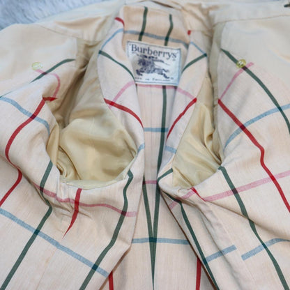 BURBERRY Coat Nova Check Asian fit S US size XS Beige Authentic