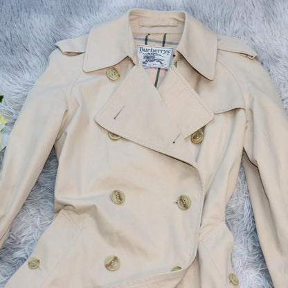 BURBERRY Coat Nova Check Asian fit S US size XS Beige Authentic