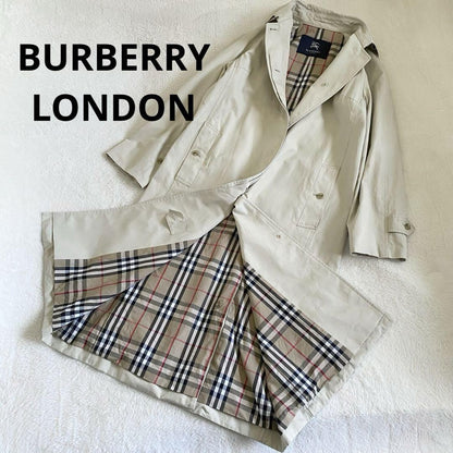 BURBERRY LONDON Coat Nova Check Asian fit M US size S Beige Authentic