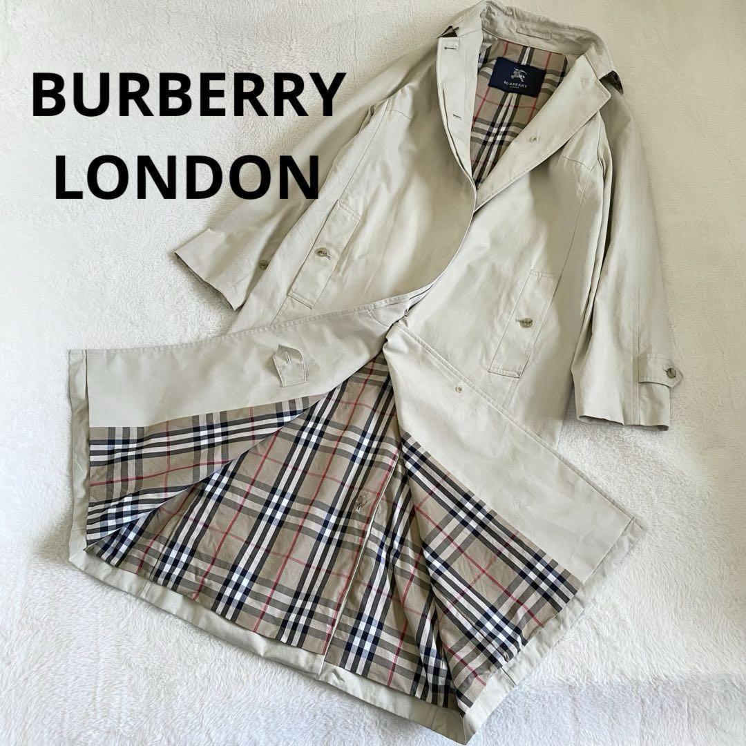 BURBERRY LONDON Coat Nova Check Asian fit M US size S Beige Authentic