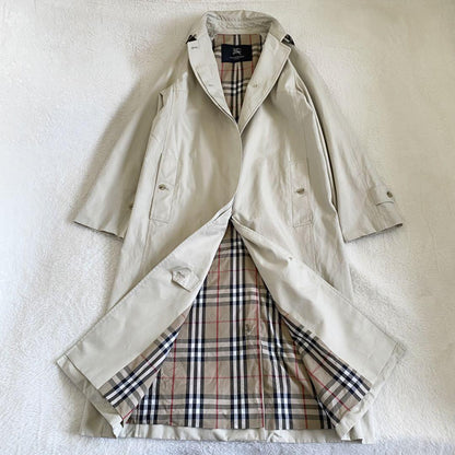 BURBERRY LONDON Coat Nova Check Asian fit M US size S Beige Authentic