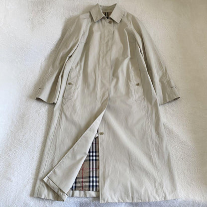 BURBERRY LONDON Coat Nova Check Asian fit M US size S Beige Authentic