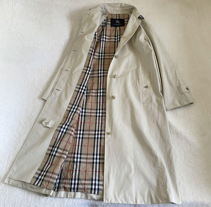 BURBERRY LONDON Coat Nova Check Asian fit M US size S Beige Authentic