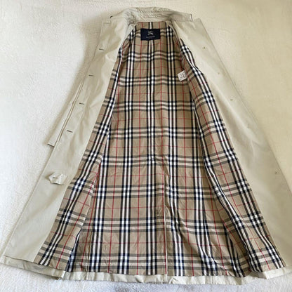 BURBERRY LONDON Coat Nova Check Asian fit M US size S Beige Authentic