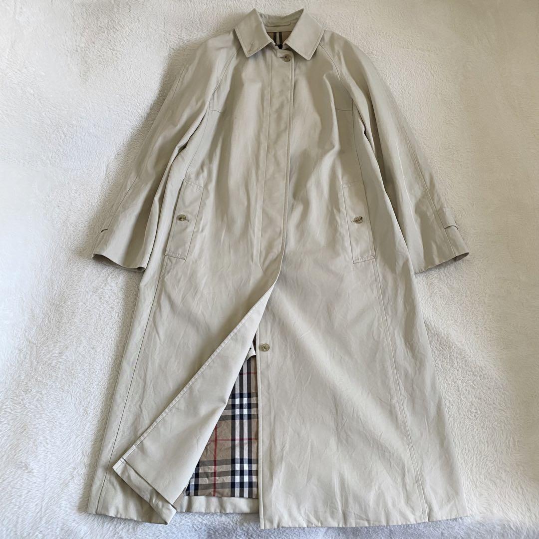 BURBERRY LONDON Coat Nova Check Asian fit M US size S Beige Authentic