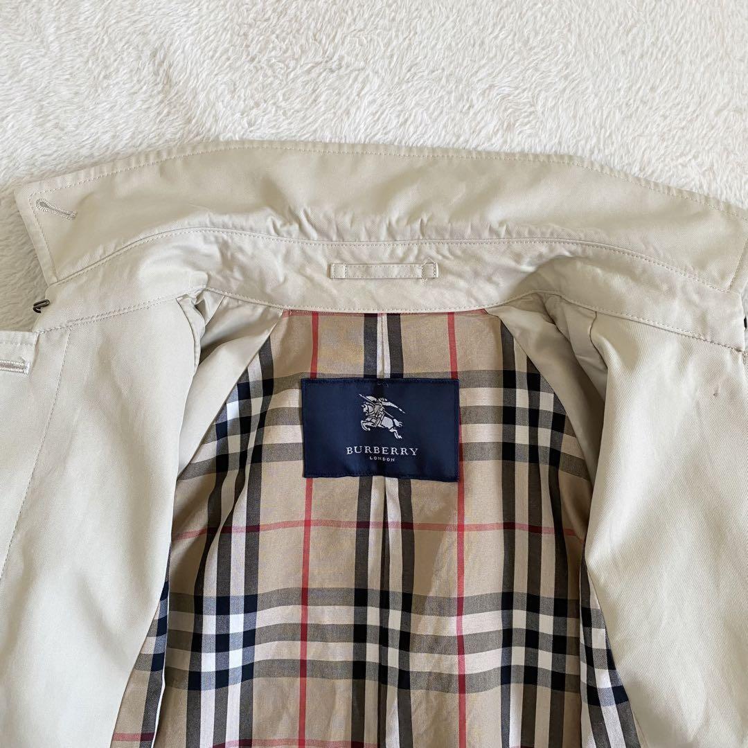 BURBERRY LONDON Coat Nova Check Asian fit M US size S Beige Authentic