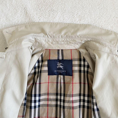BURBERRY LONDON Coat Nova Check Asian fit M US size S Beige Authentic