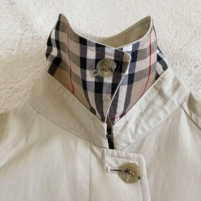 BURBERRY LONDON Coat Nova Check Asian fit M US size S Beige Authentic