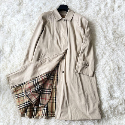 BURBERRY Coat Nova Check Asian fit M US size S Beige Authentic