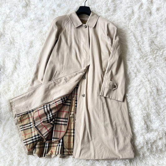 BURBERRY Coat Nova Check Asian fit M US size S Beige Authentic