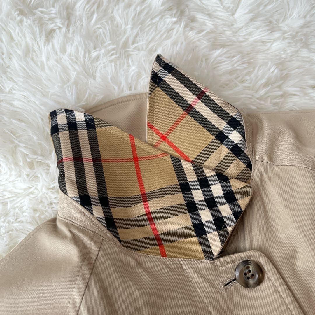 BURBERRY Coat Nova Check Asian fit M US size S Beige Authentic