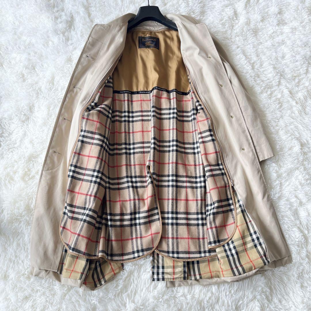 BURBERRY Coat Nova Check Asian fit M US size S Beige Authentic