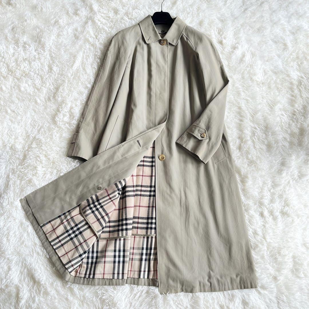 BURBERRY LONDON Coat Nova Check Asian fit L US size M Khaki Authentic