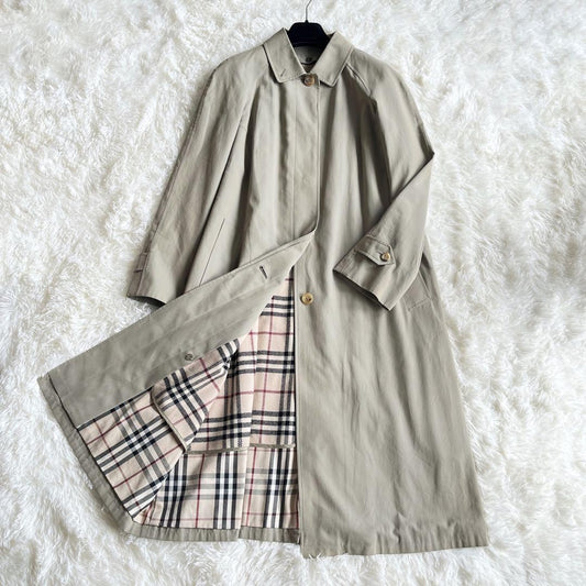 BURBERRY LONDON Coat Nova Check Asian fit L US size M Khaki Authentic