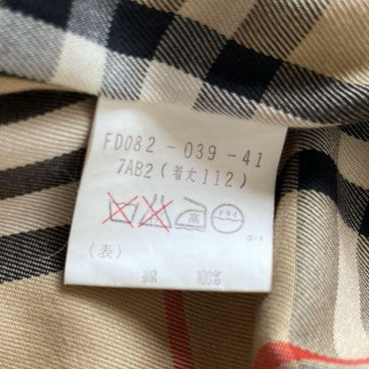 BURBERRY Coat Nova Check Asian fit M US size S Khaki Authentic