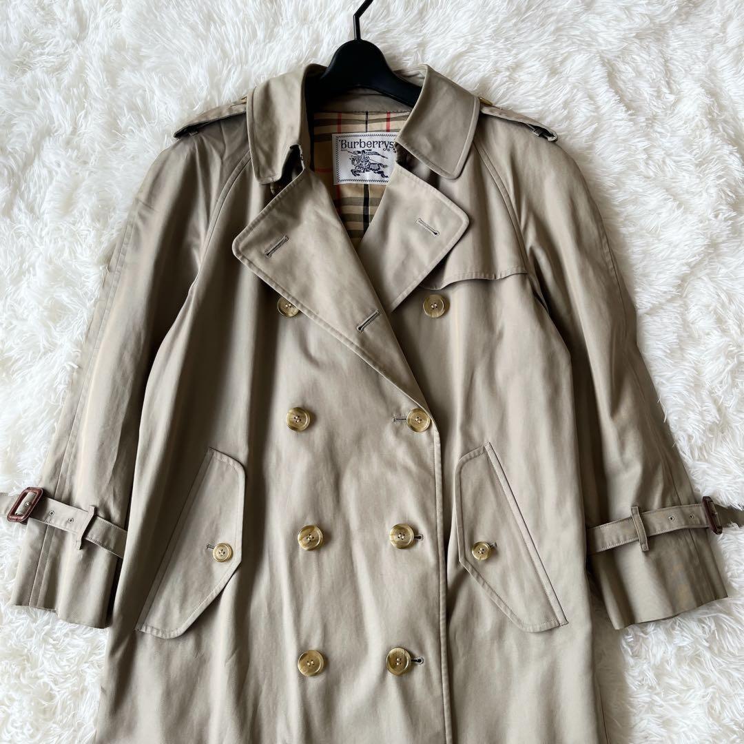 BURBERRY Coat Nova Check Asian fit M US size S Khaki Authentic