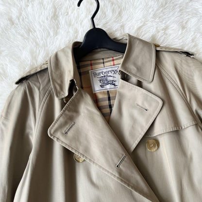 BURBERRY Coat Nova Check Asian fit M US size S Khaki Authentic