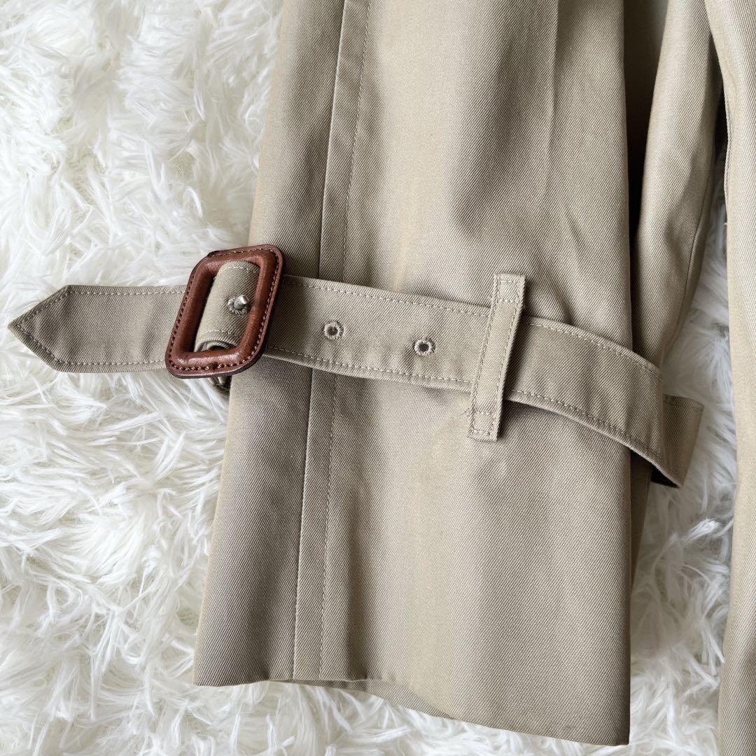 BURBERRY Coat Nova Check Asian fit M US size S Khaki Authentic