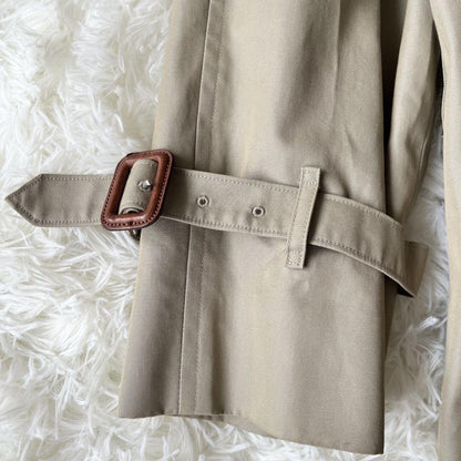 BURBERRY Coat Nova Check Asian fit M US size S Khaki Authentic