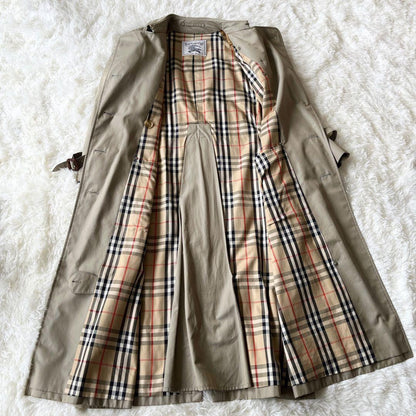 BURBERRY Coat Nova Check Asian fit M US size S Khaki Authentic