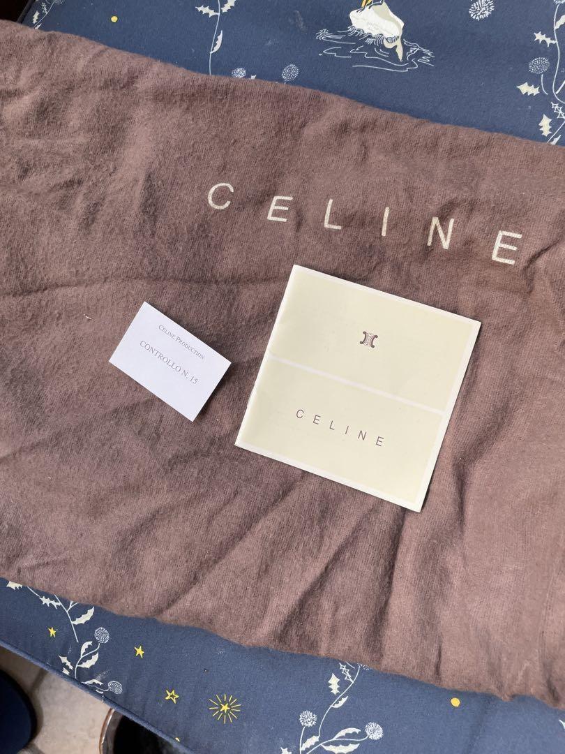 CELINE Hand Bag Tote Purse Boogie C Macadam Suede Brown Authentic