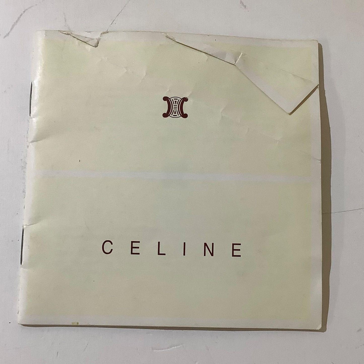 CELINE Hand Bag Tote Purse Boogie Leather Canvas Yellow Authentic