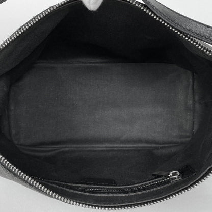 CELINE Accessory Pouch Hand Bag Tote Purse C Macadam Canvas Leather Black Auth