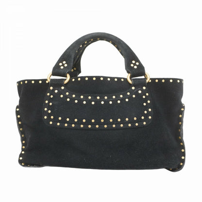 CELINE Hand Bag Tote Purse Boogie Suede Black Authentic