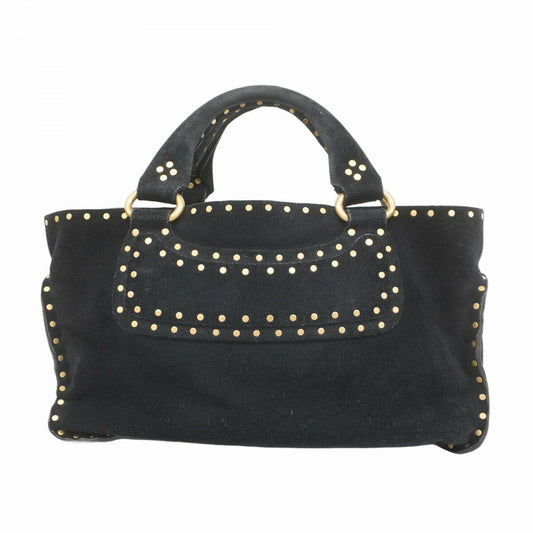 CELINE Hand Bag Tote Purse Boogie Suede Black Authentic