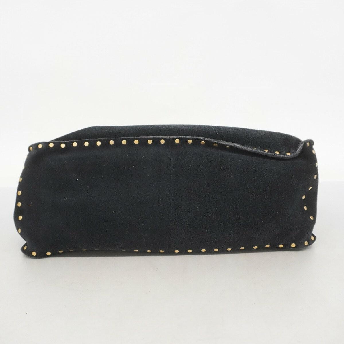 CELINE Hand Bag Tote Purse Boogie Suede Black Authentic