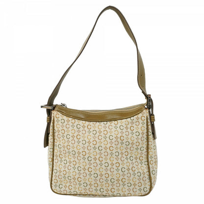 CELINE Hand Bag Tote Purse C Macadam Canvas Khaki Authentic