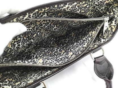 CELINE Hand Bag Tote Purse Macadam Denim Black Authentic