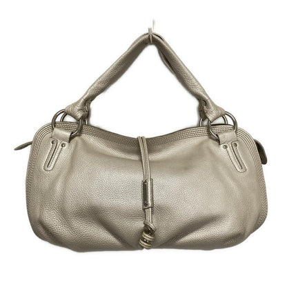 CELINE Hand Bag Tote Purse Leather Off White Authentic