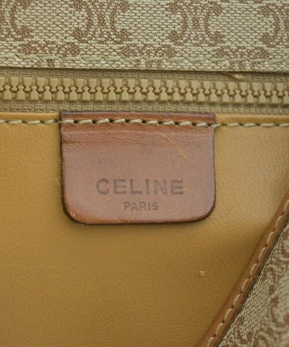 CELINE Shoulder Bag Purse Macadam Beige Brown Authentic