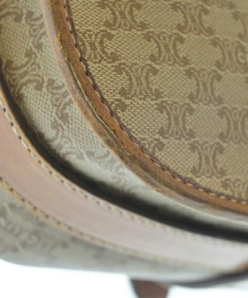 CELINE Shoulder Bag Purse Macadam Beige Brown Authentic