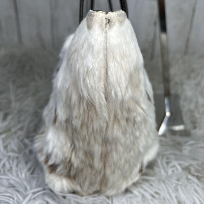 FENDI Hand Bag Tote Purse White Brown Authentic