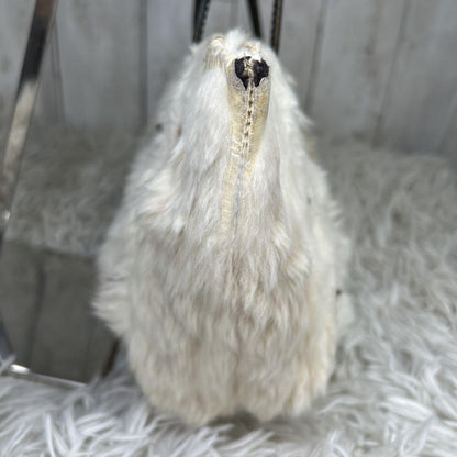 FENDI Hand Bag Tote Purse White Brown Authentic