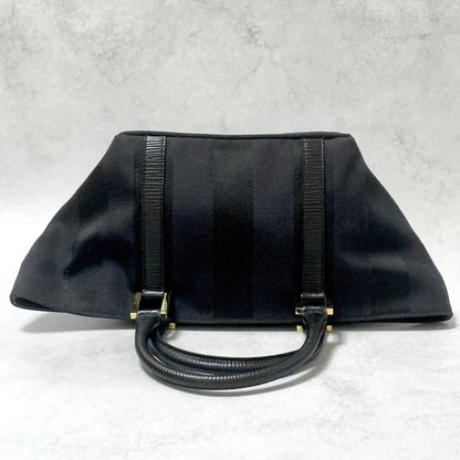 FENDI Bag Pecan Hand Tote Purse Canvas Black Gold  Used  Women's Authentic