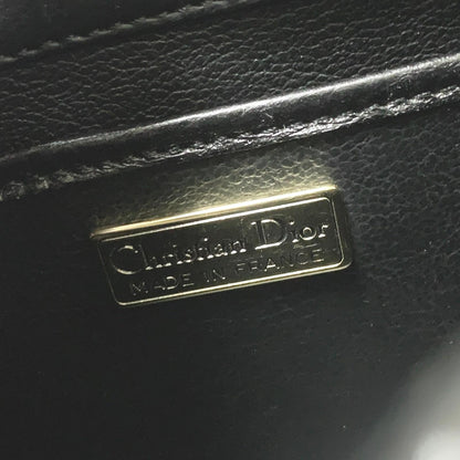 Christian Dior Bag CD Shoulder Purse Leather Black Gold  Used Women's Authentic