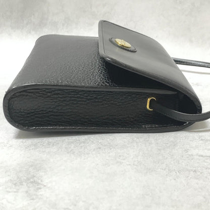 Christian Dior Bag CD Shoulder Purse Leather Black Gold  Used Women's Authentic