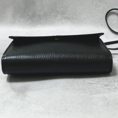 Christian Dior Bag CD Shoulder Purse Leather Black Gold  Used Women's Authentic