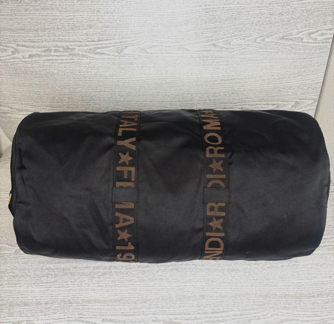 FENDI Boston Bag 2way ROMA Logo Authentic