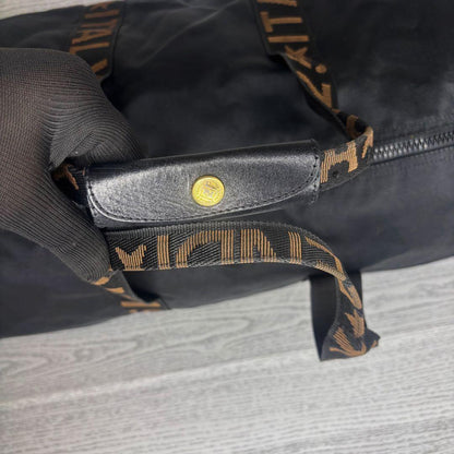 FENDI Boston Bag 2way ROMA Logo Authentic