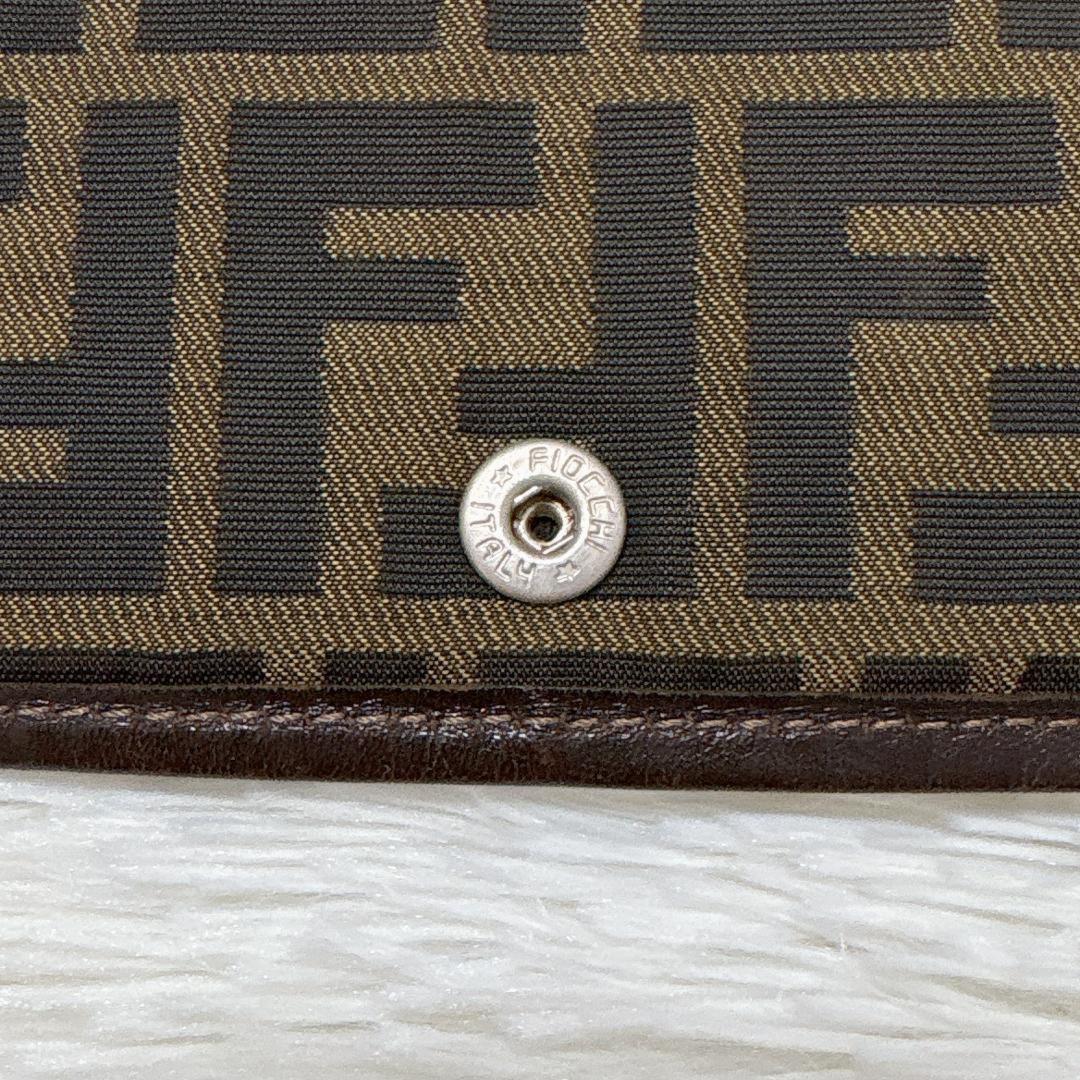 FENDI Hand Bag Tote Purse FF Zucca Brown Khaki Authentic