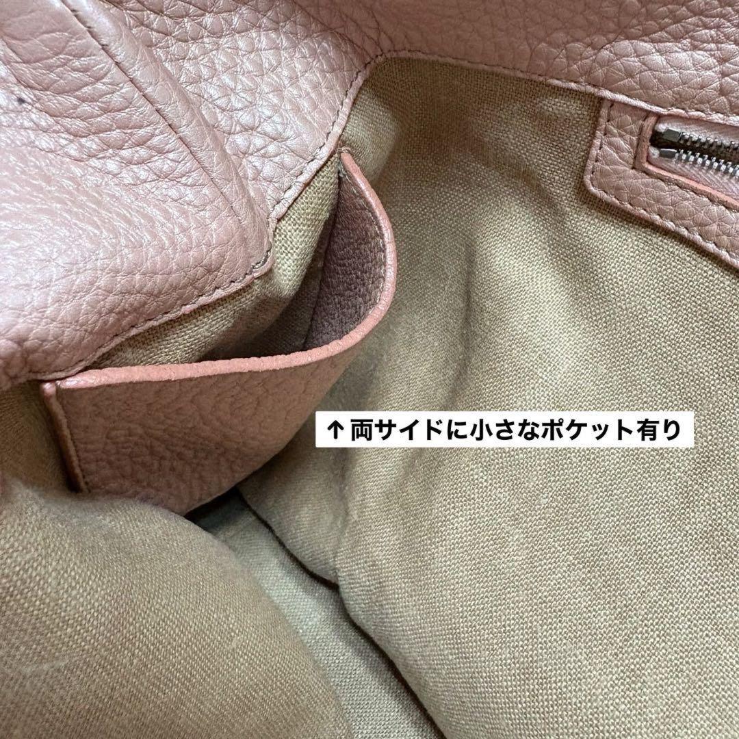 FENDI Hand Bag Tote Purse Selleria Leather Pink Orange Authentic