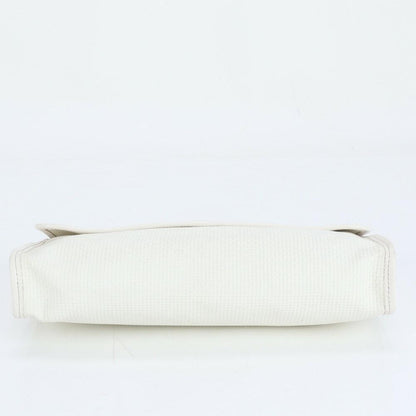 Saint Laurent Clutch Bag Second Bag YSL Cassandra Leather White Authentic
