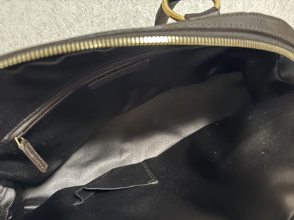 Saint Laurent Hand Bag Tote Purse MUSE Leather Dark Brown Authentic