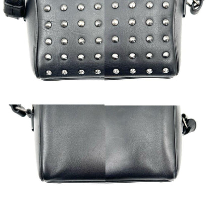Saint Laurent Paris Hand Shoulder Bag Tote Purse 2way Logo Leather Black Auth